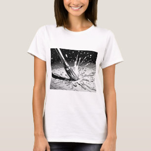 T-shirt Tache de peinture au pinceau de style graphique no