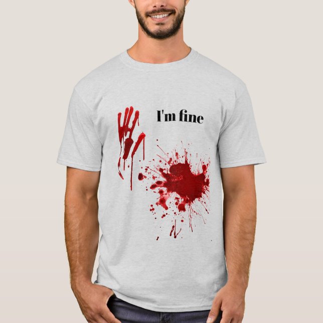 T-shirt Tache de sang drôle Impecable (Devant)