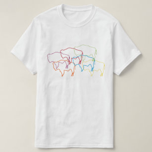 T-shirt tache floue de fierté de bison du Wyoming
