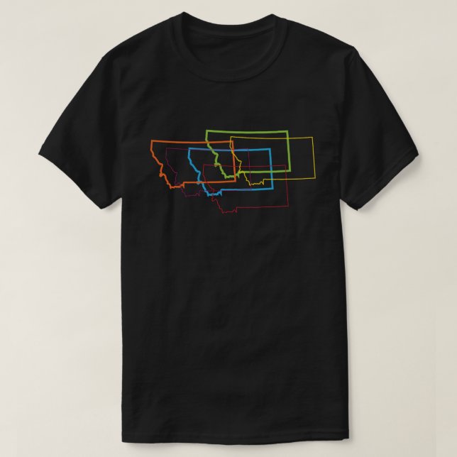 T-shirt tache floue de fierté du Montana (Design devant)
