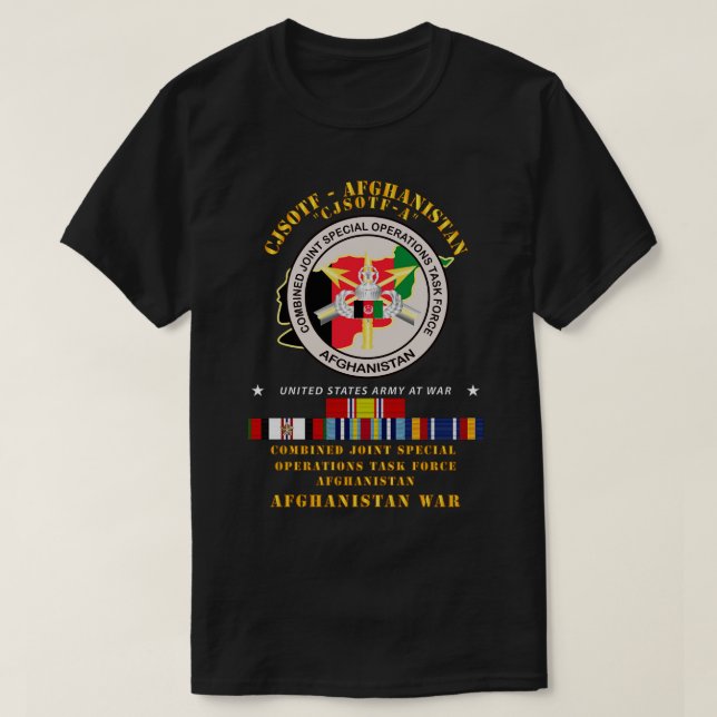 T-shirt Tâche interarmées des opérations spéciales afghane (Design devant)