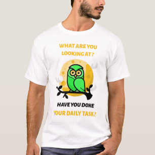 T-shirt Tâche quotidienne Duolingo Owl