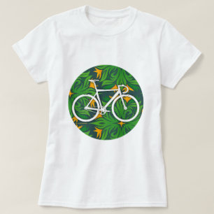 T-shirt Tache verte ardente de vélo de voie