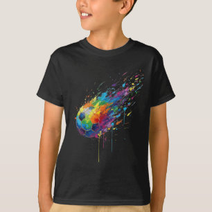 T-shirt Taches de peinture Tie-dye Joueur de football Fans