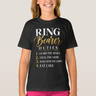 T-shirt Tâches Responsabilités Porteur de Bague Mariage