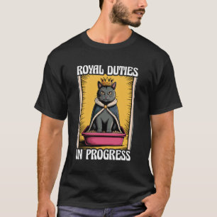 T-shirt Tâches Royales en Cours Boîte à Litière de Chat Mi