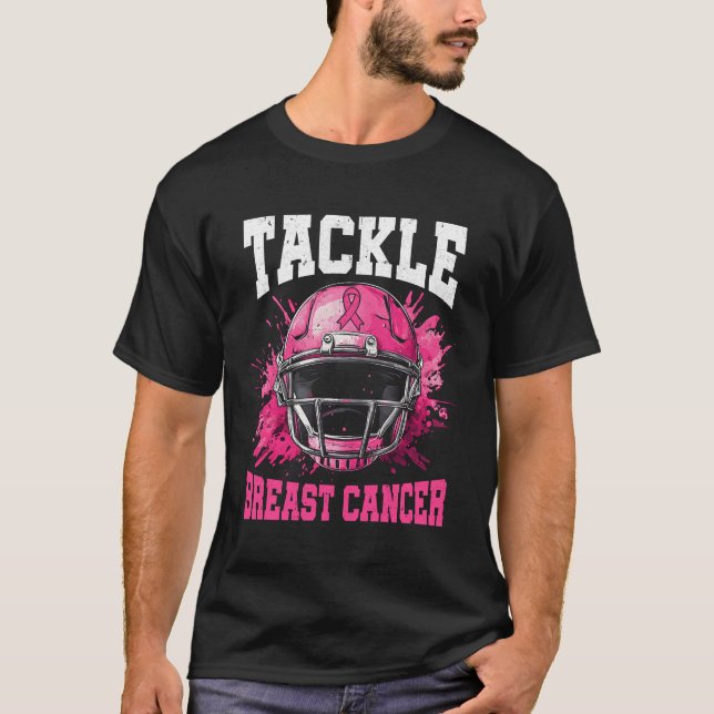 T-shirt Tackball Football Sensibilisation au cancer du sei (Devant)