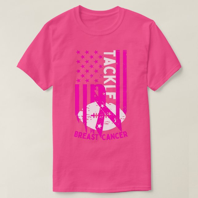 T-shirt Tackball Pink Ribbon Prix du cancer du sein (Design devant)