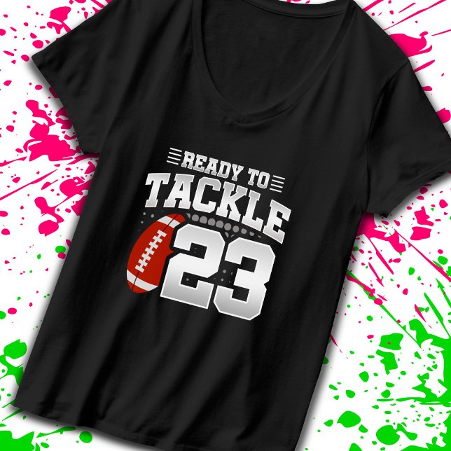 T-shirt Tackle 23e anniversaire 23 ans Anniversaire de cou (Créateur téléchargé)