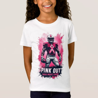 T-Shirt Tackle Pink Ruban Rose Football Sensibilisation au