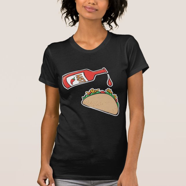 T-shirt taco avec sauce chaude (Devant)