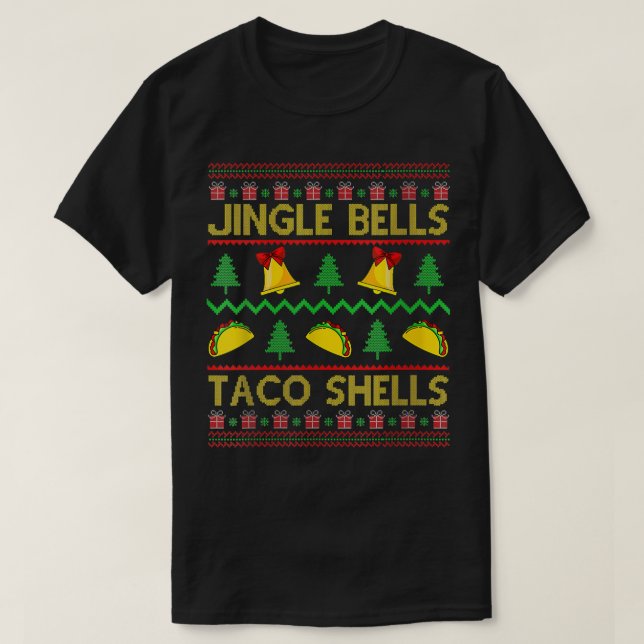 T-shirt Taco Bell Jingle Bell Taco Shells Funny Christmas  (Design devant)