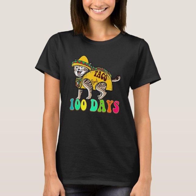T-shirt Taco Bout 100 Days Cute Teacher Student 100th Day  (Devant)