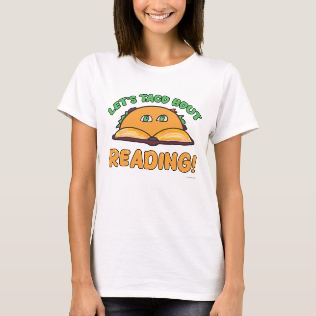 T-shirt Taco Bout Lecture amusant livre Lover Cartoon (Devant)