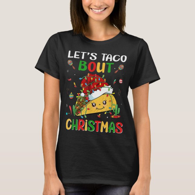 T-shirt Taco Bout Noël Drôle Santa Hat Taco Lov (Devant)