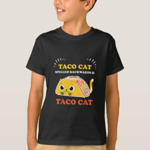 T-shirt Taco Cat Écrit À L'Arrière Est Taco Cat