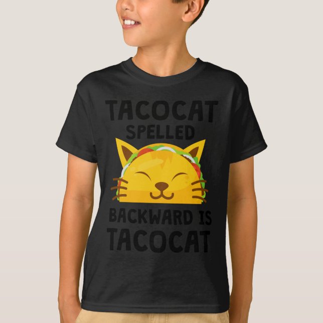 T-shirt Taco Cat Écrit à l'Envers Est Taco Cat Citation Dr (Devant)