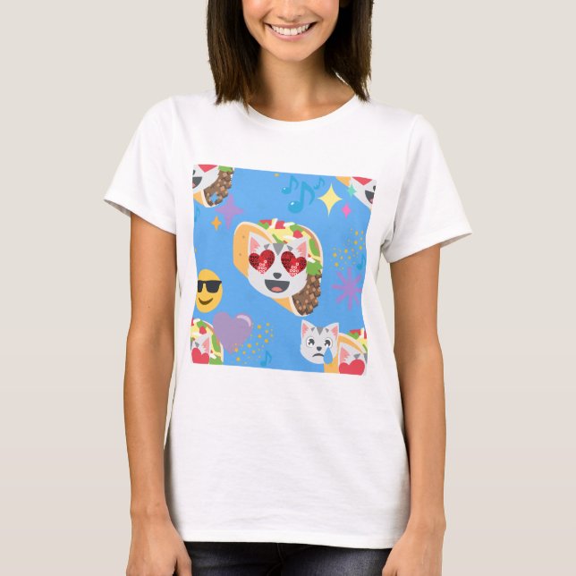 T-shirt taco cat emoji (Devant)