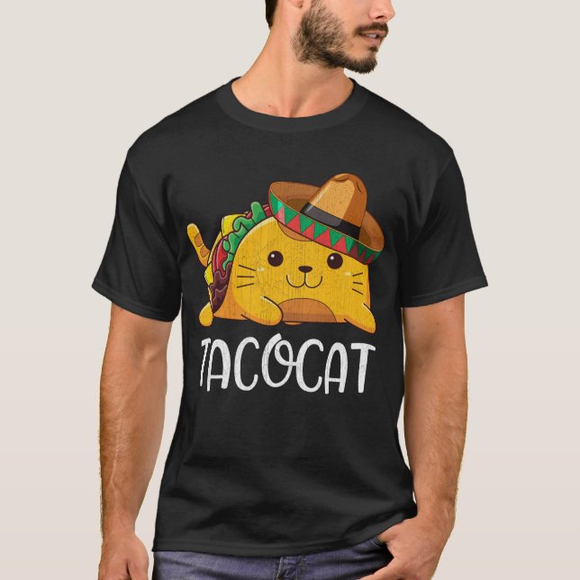 T-shirt Taco Cat Tacocat Funny Mexican Cinco De Mayo (Devant)