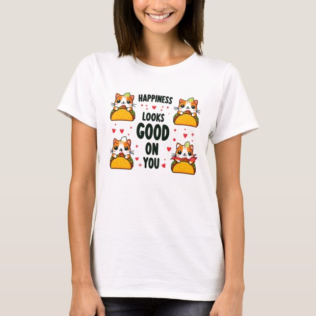 T-shirt Taco Cat : Une Fusion Culinaire Féline (Devant)