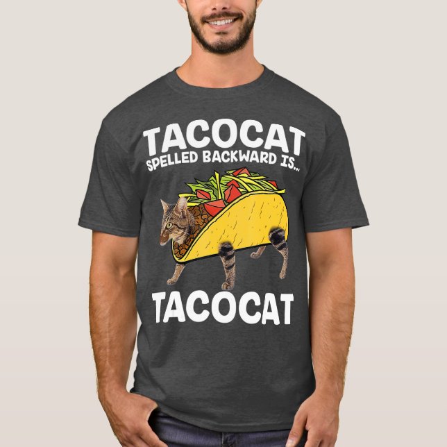 T-shirt Taco    CatTacocat Écrit À L'Arrière Est Tacocat (Devant)