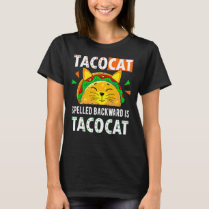 T-shirt Taco Chat Écrit À L'Arrière Est Tacocat Cinco De M
