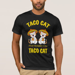 T-shirt Taco Chat Écrit À L'Arrière Est Toujours Taco Chat