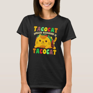 T-shirt Taco Chat Spiré En Arrière Est Tacocat Mexicain