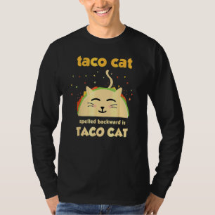 T-shirt Taco Chat Tacocat Écrit À L'Arrière Est Tacocat