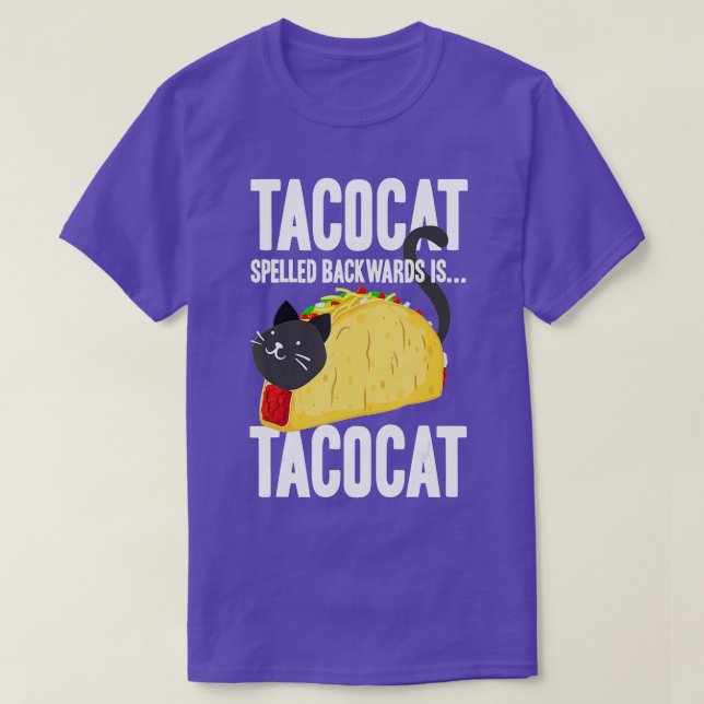 T-shirt Taco Chat Tacocat épinglé à l'envers nourriture dr (Design devant)