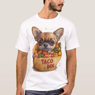 T-shirt Taco Chien - Cute Chihuahua Taco Design de dessin 