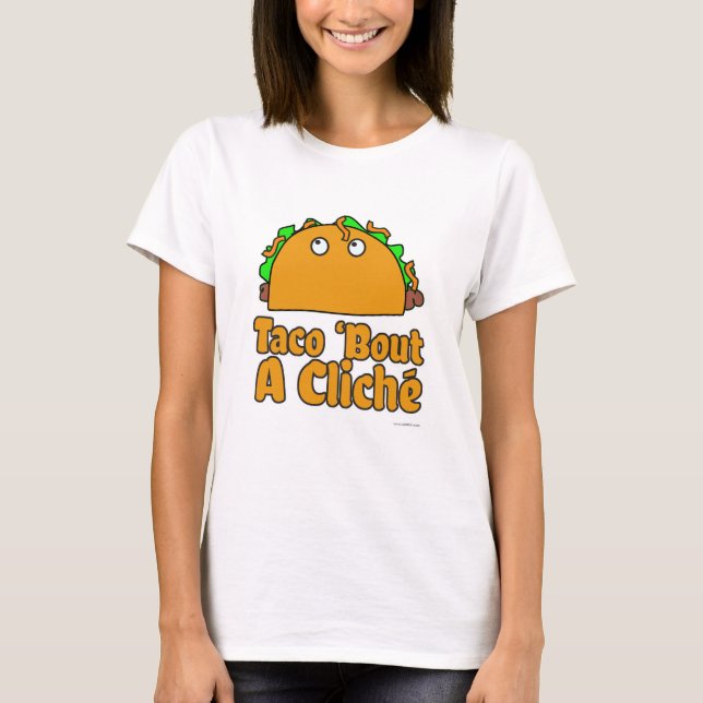 T-shirt Taco Cliche Drôle Cartoon Humour Design (Devant)