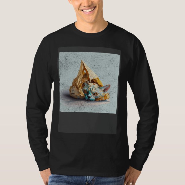 T-shirt Taco de Crâne de Chat (Devant)