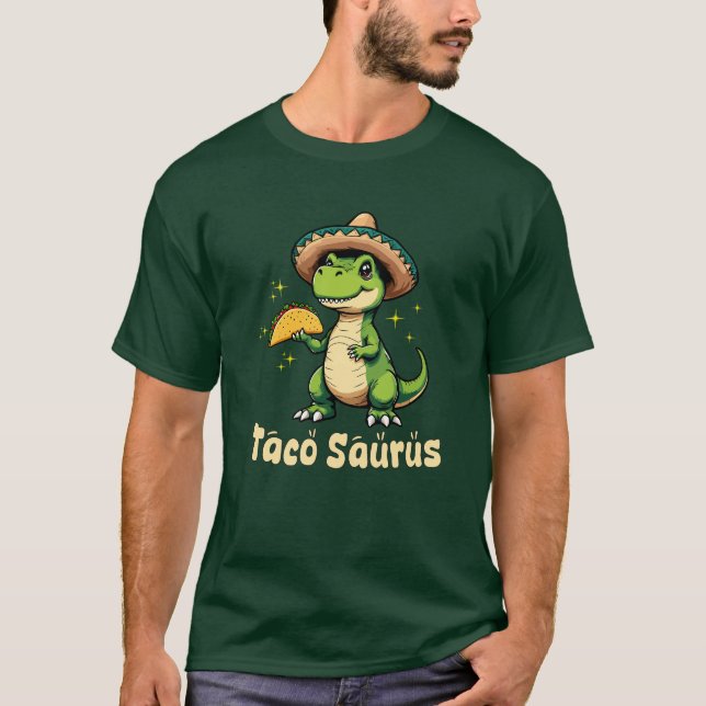 T-shirt Taco Dinosaur Design (Devant)