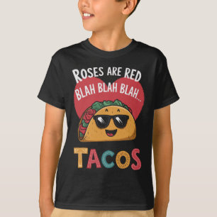 T-shirt Taco drôle de la Saint-Valentin Bla Bla Bla Tacos