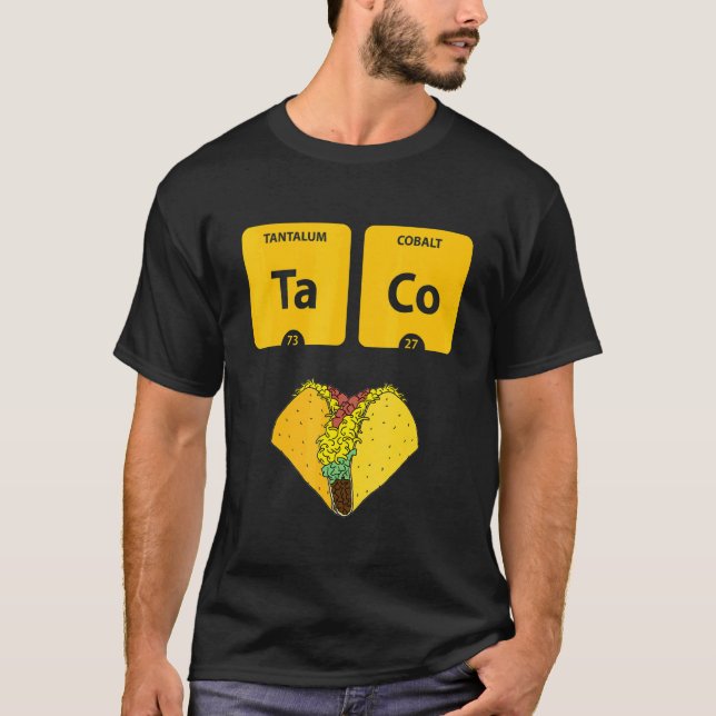 T-shirt Taco Éléments chimiques Tableau périodique Taco (Devant)