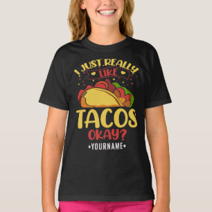 T-shirt Taco Funny Dit Que J'Aime Vraiment Les Tacos