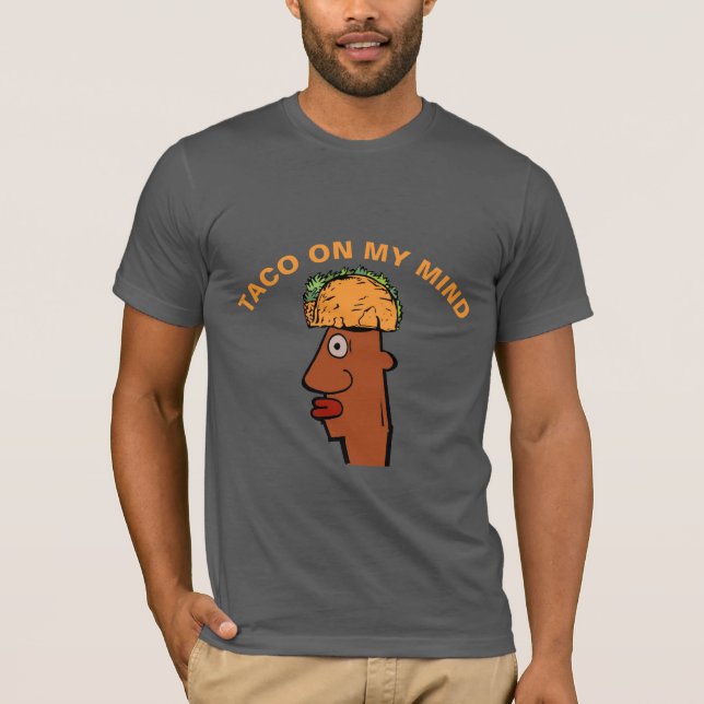 T-shirt Taco Head, modifier le texte, (Devant)