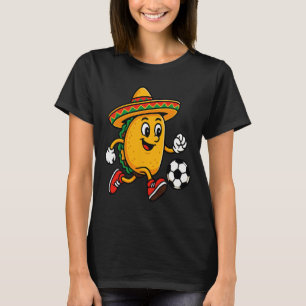 T-shirt Taco Jouer Soccer Mexicain Cinco De Mayo Sombrero