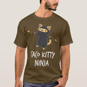 T-shirt Taco Kitty Ninja Chat drôle