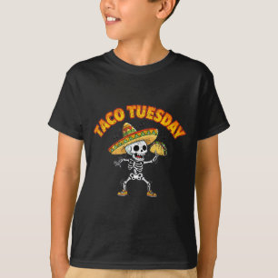 T-shirt Taco mardi danse squelette drôle cinco de mayo