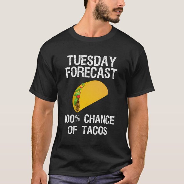 T-shirt Taco Mardi Long Chemise À Manches - Funny Taco For (Devant)