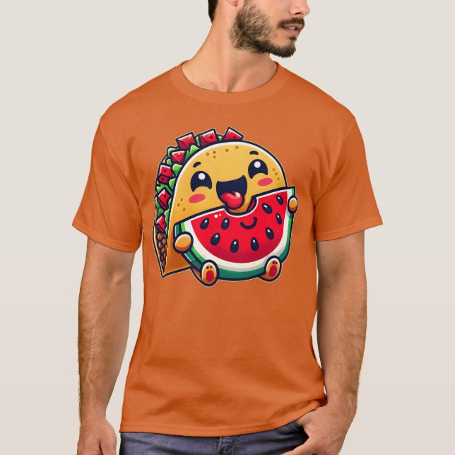 T-shirt Taco Meico Pastèque Nourriture Meicaine amis (Devant)