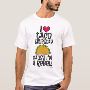 T-shirt Taco officiel Jeudi drôle slogan de nourriture