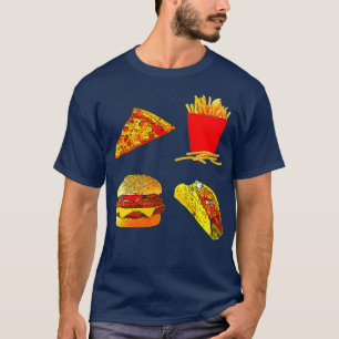 T-shirt Taco Pizza Cheeseburger Fries Junk Fast Food
