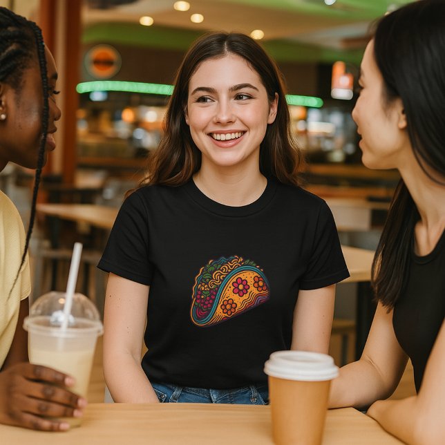 T-shirt Taco Retro Psychedelic Art (Créateur téléchargé)