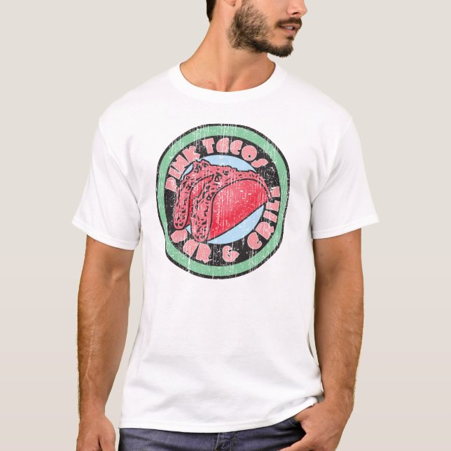 T-shirt taco rose (Devant)