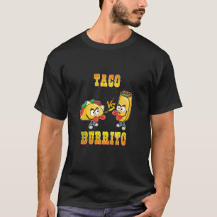 T-shirt Taco Vs Burrito Tacos Boxe Gants Viande Légumes T