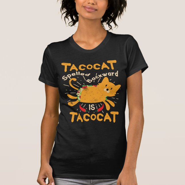 T-shirt Tacocat a orthographié vers l'arrière le taco de (Devant)