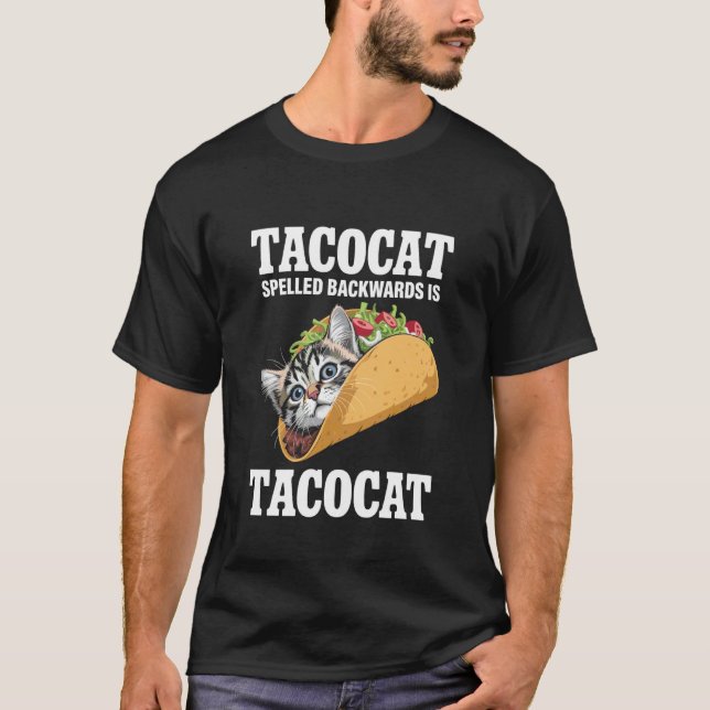 T-shirt Tacocat Chat Drôle (Devant)
